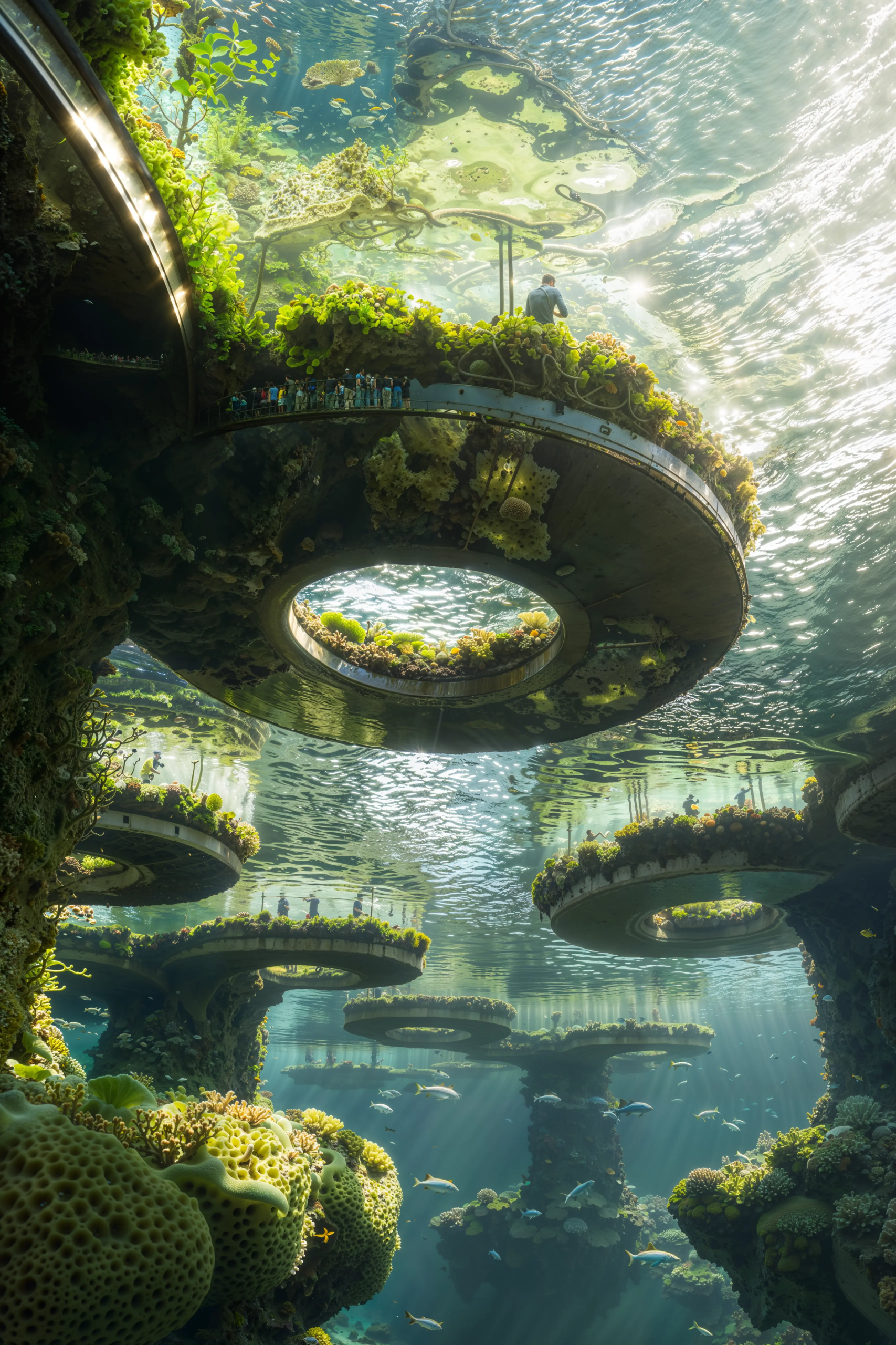 visualization of a sponge farm